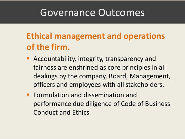 board of directors ethics board of directors ethics policy
